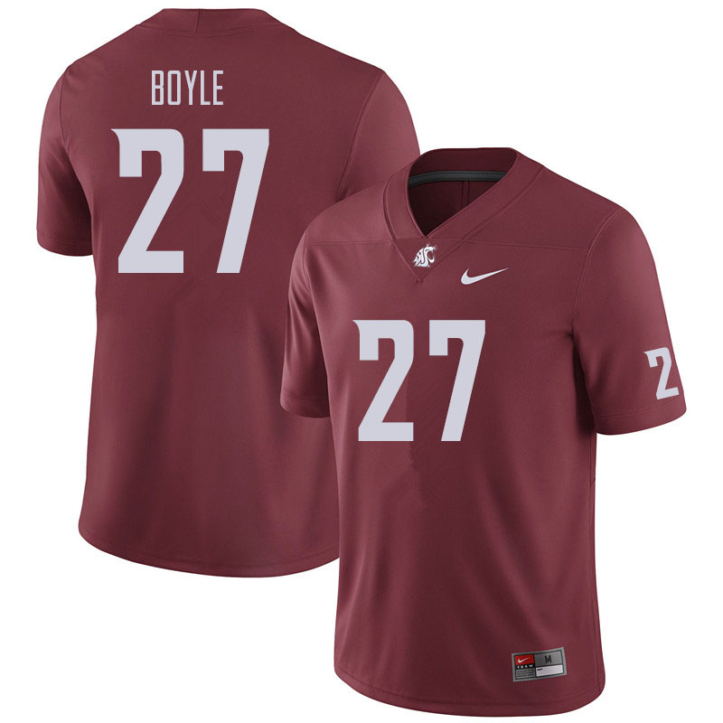 Men #27 Andrew Boyle Washington State Cougars Football Jerseys Sale-Crimson